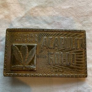 Acapulco Gold Heavy Brass Belt Buckle